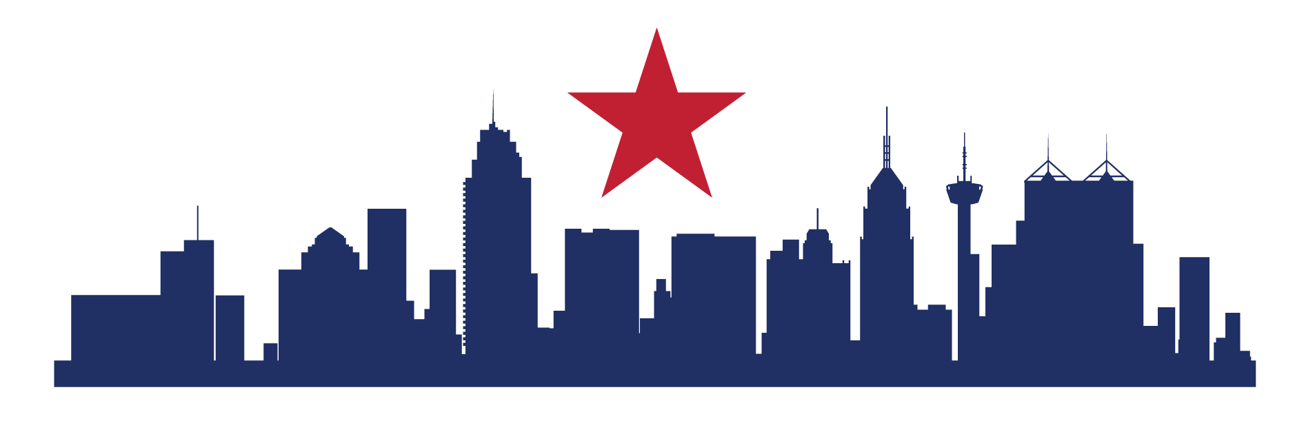 San Antonio Skyline outline
