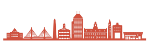 Boston silhouette outlined icon
